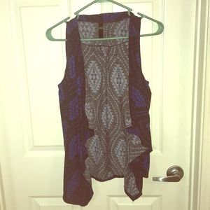 Dark blue and black vest